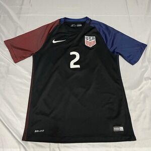 Nike USMNT Deandre Yedlin #2 USA 2016 soccer Jersey Men Size Small Black USA